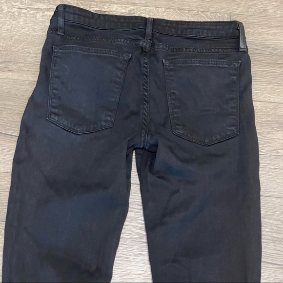 Helmut Lang Women's Ankle Zip Skinny Black Denim Moto Ankle Cropped Jeans Sz 26 - Picture 10 of 10